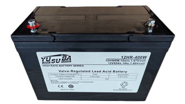 ΜΠΑΤΑΡΙΑ YUSUBA 12HR-400W 12V 95AH 10HR, 400w/cell @15min VRLA AGM HIGH RATE LONG LIFE